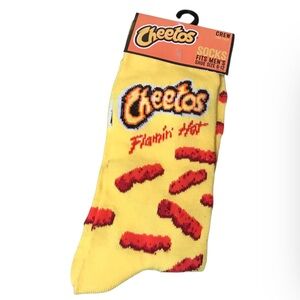 Flamin' Hot Yellow and Red Crew Socks